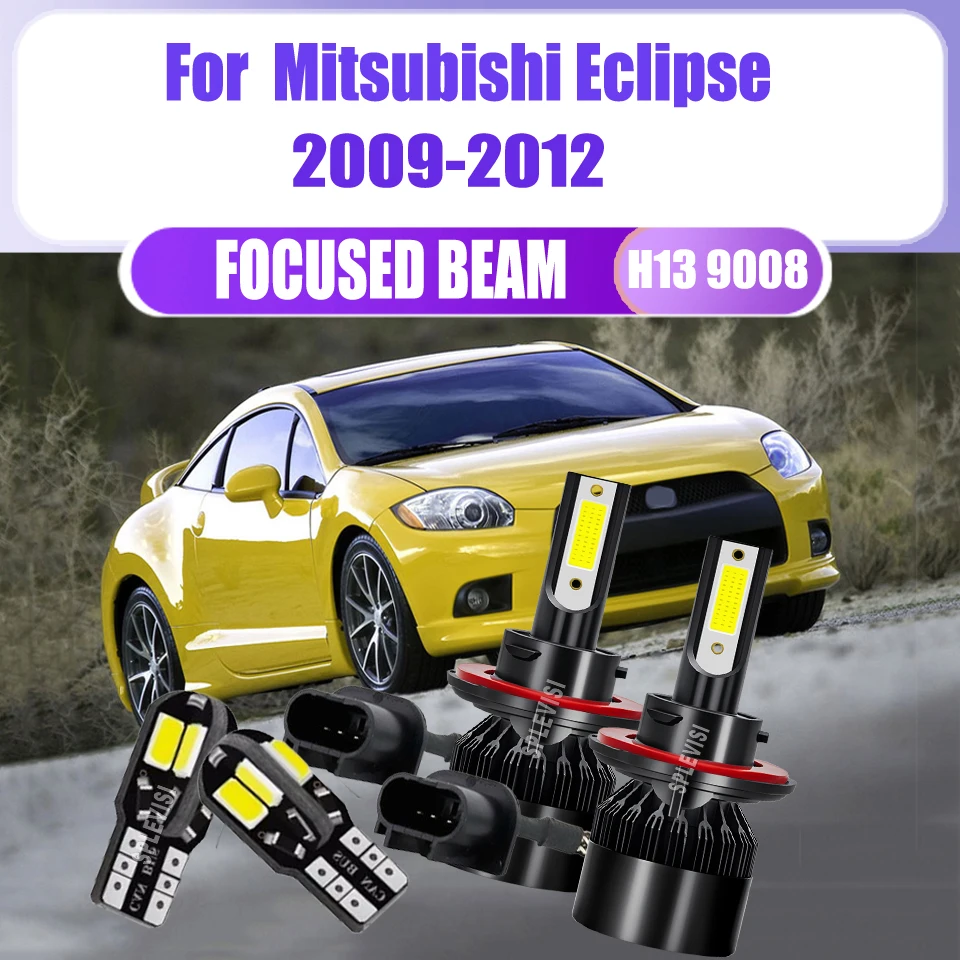 

H13 9008 Headlight Auto Lamp - Decrease Risk: Equipped with upgraded 2Pcs COB chips For Mitsubishi Eclipse 2009 2010 2011 2012