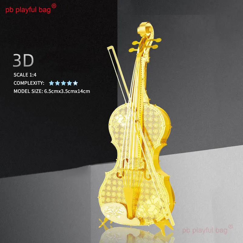 

PB Playful Bag 3D metal assembly model DIY creative violin puzzle Children's educational toys Holiday gifts decorate UG231