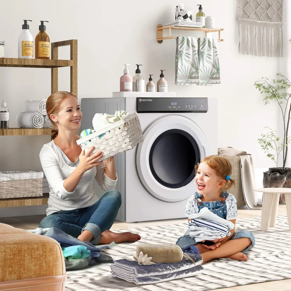 Sèche-linge électrique portable à charge frontale, baignoire en acier inoxydable, panneau de commande facile, 5 modes de séchage, compact