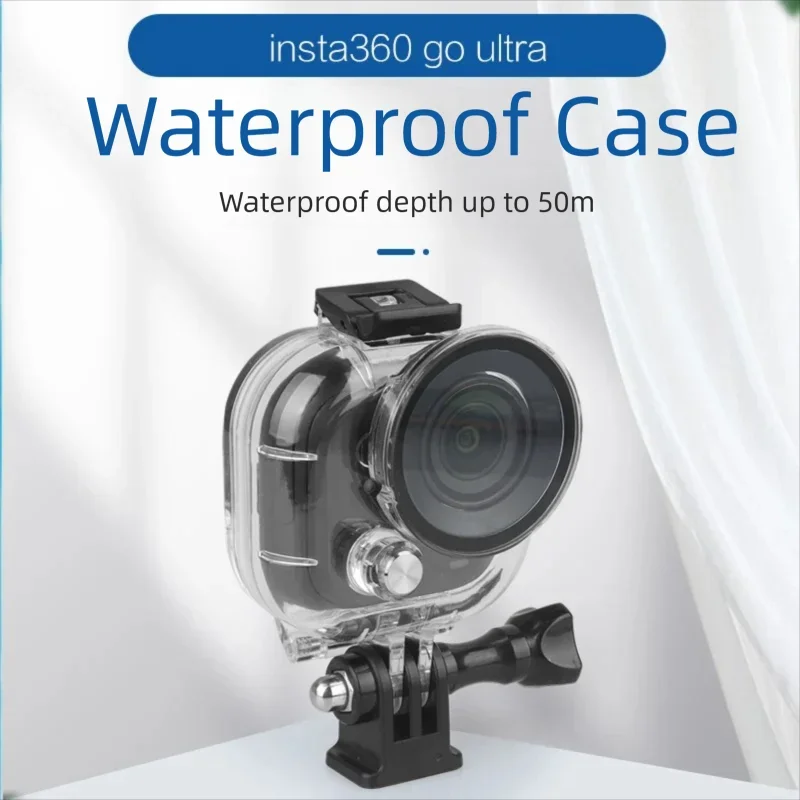 Underwater Diving Case For Insta360 Go Ultra Camera Waterproof Housing Shell For GO ULTRA Transparent Protective Cover Accessory