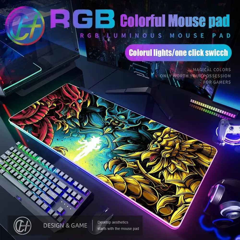 RGB XXL HD Printing Anime Yu Gi Oh Mouse Pad Keyboard Maximum size Mousepad large Desk Mat PC Accessories Gamer Carpet pads XAXC