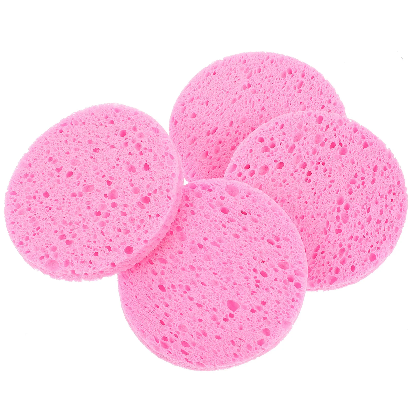 50 pçs esponjas de remoção de maquiagem facial celulose esponja redonda macia limpeza profunda poros esfoliante rosto lavagem esponja
