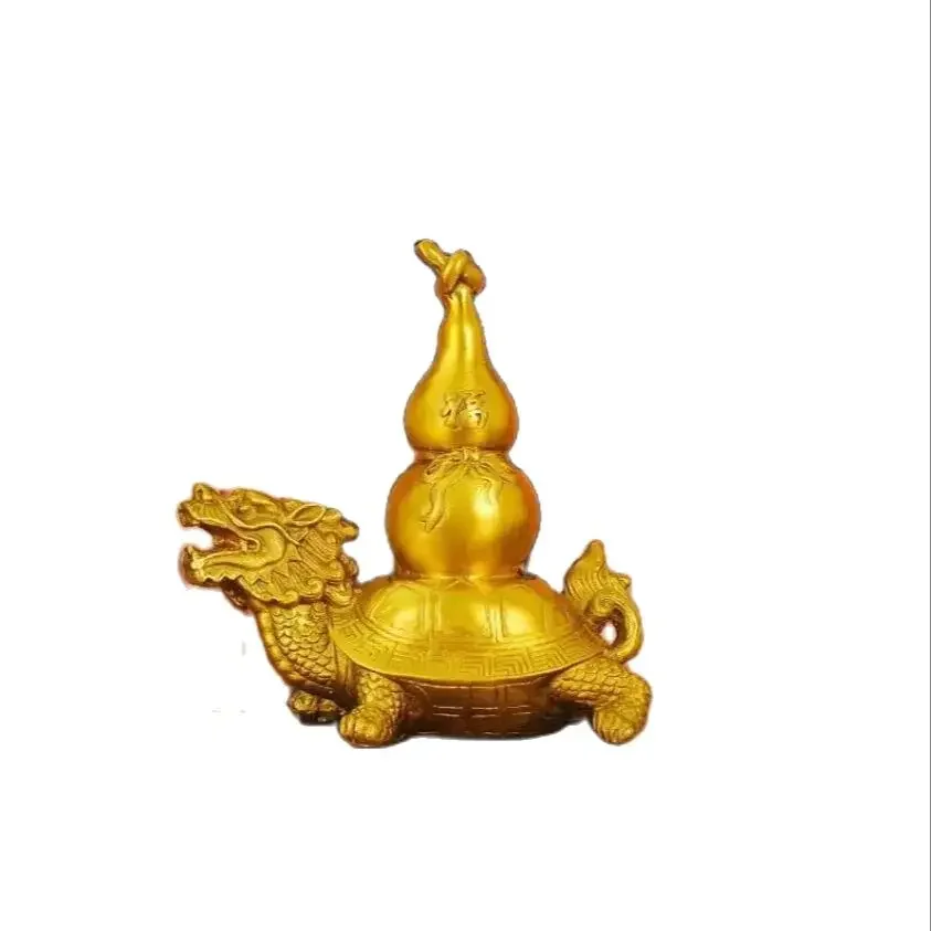 Copper Gourd Ornament Pure Copper Dragon Turtle Blessing Gourd Home Store Decoration