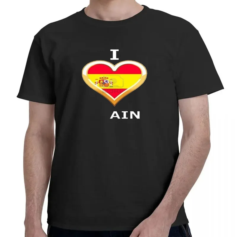 J'aime l'espagne t-shirt hommes Slogan t-shirt à manches courtes Unique Discount Coupon vêtements pour hommes Camisa off