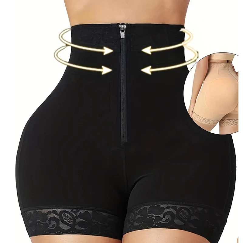 Women Hip Enhancer Postpartum Shapewear High Waist Tummy Body Slimming Panty Colombian Shorts