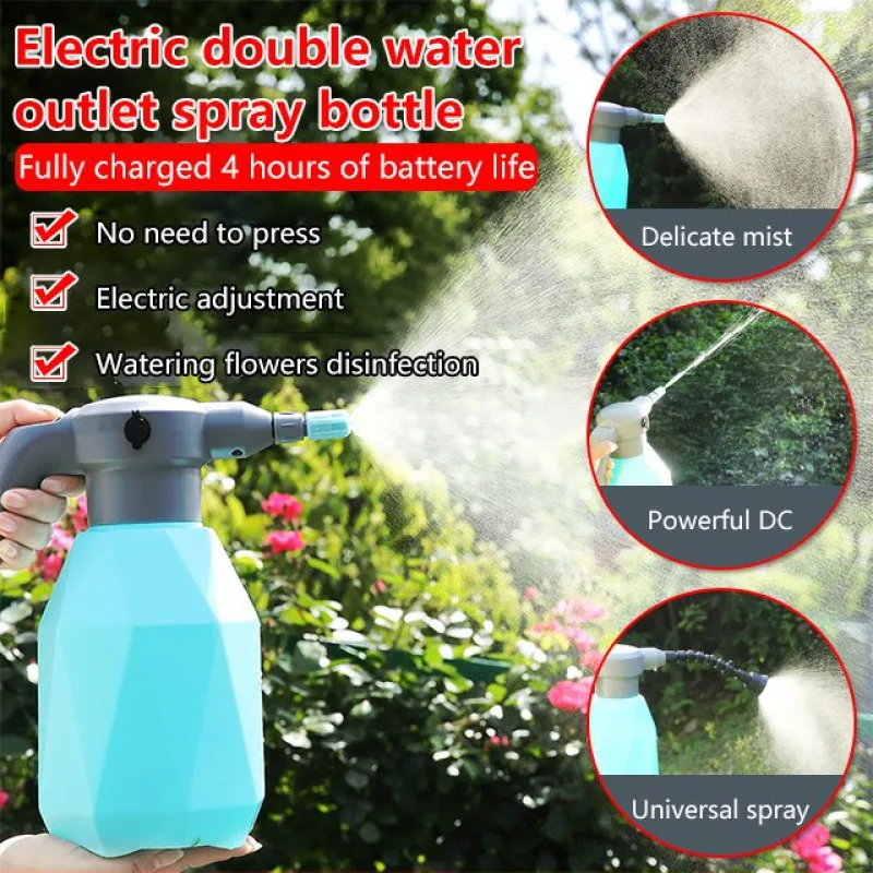 2L electric spray bottle USB watering household sprinkler watering pot gardening rechargeable spray pot sterilization sprayer