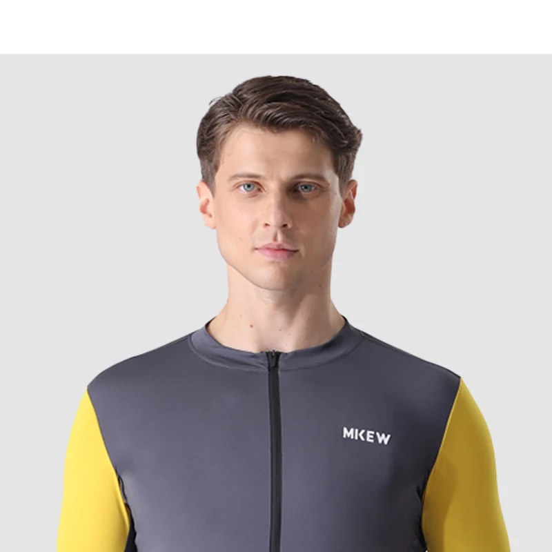 MKEW Sommer Herren Pro Radsporttrikot Atmungsaktive MTB Kurzarm-Fahrradbekleidung mit Taschen für Mountainbike und Rennrad – Detail 17