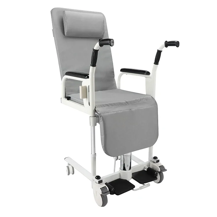 Elderly Patient Transfer Chair Disable Rollator Transport Chair Height Adjustable With Wheels