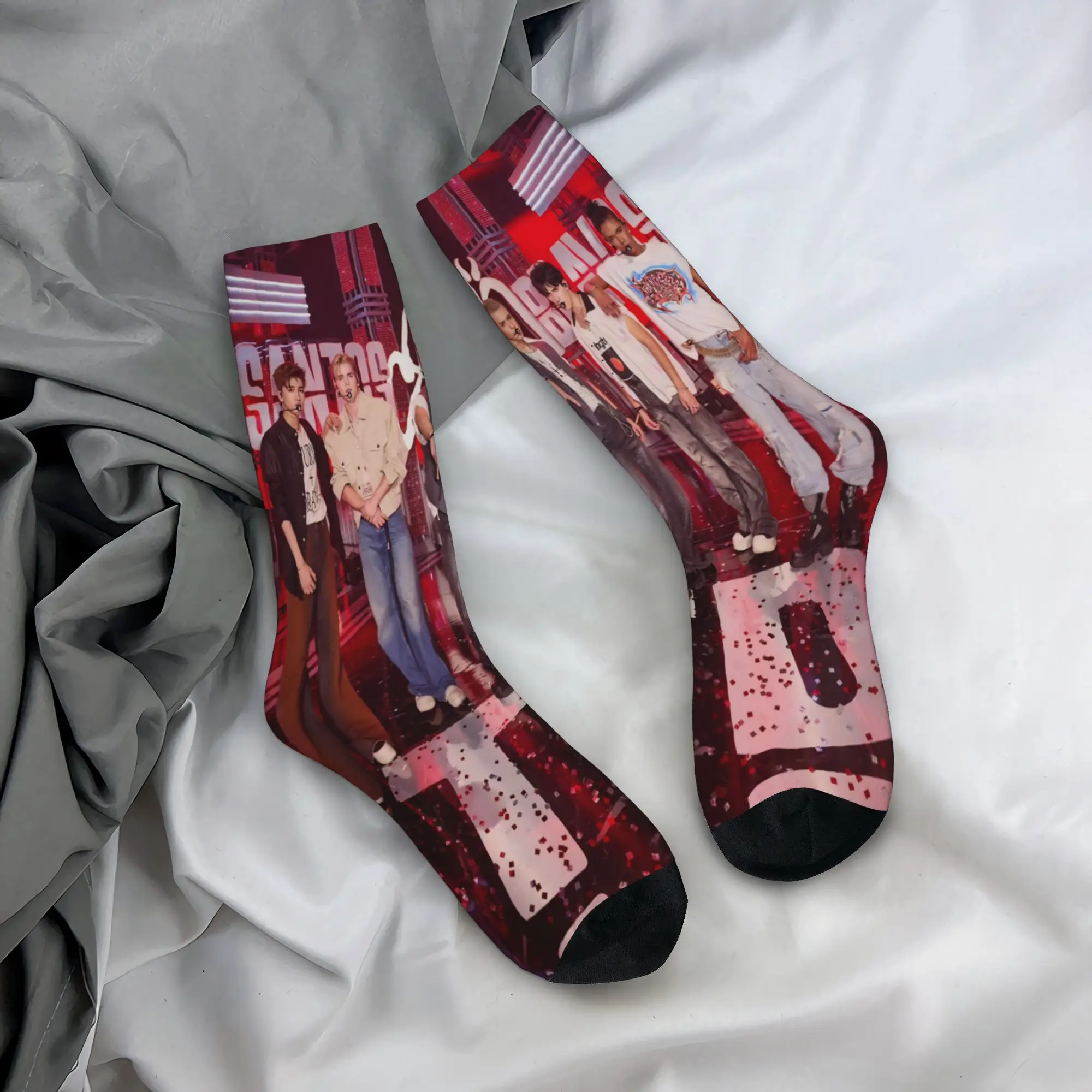 Santos Bravos boy group Theme Dress Socks Merchandise for Unisex Compression Dress Socks