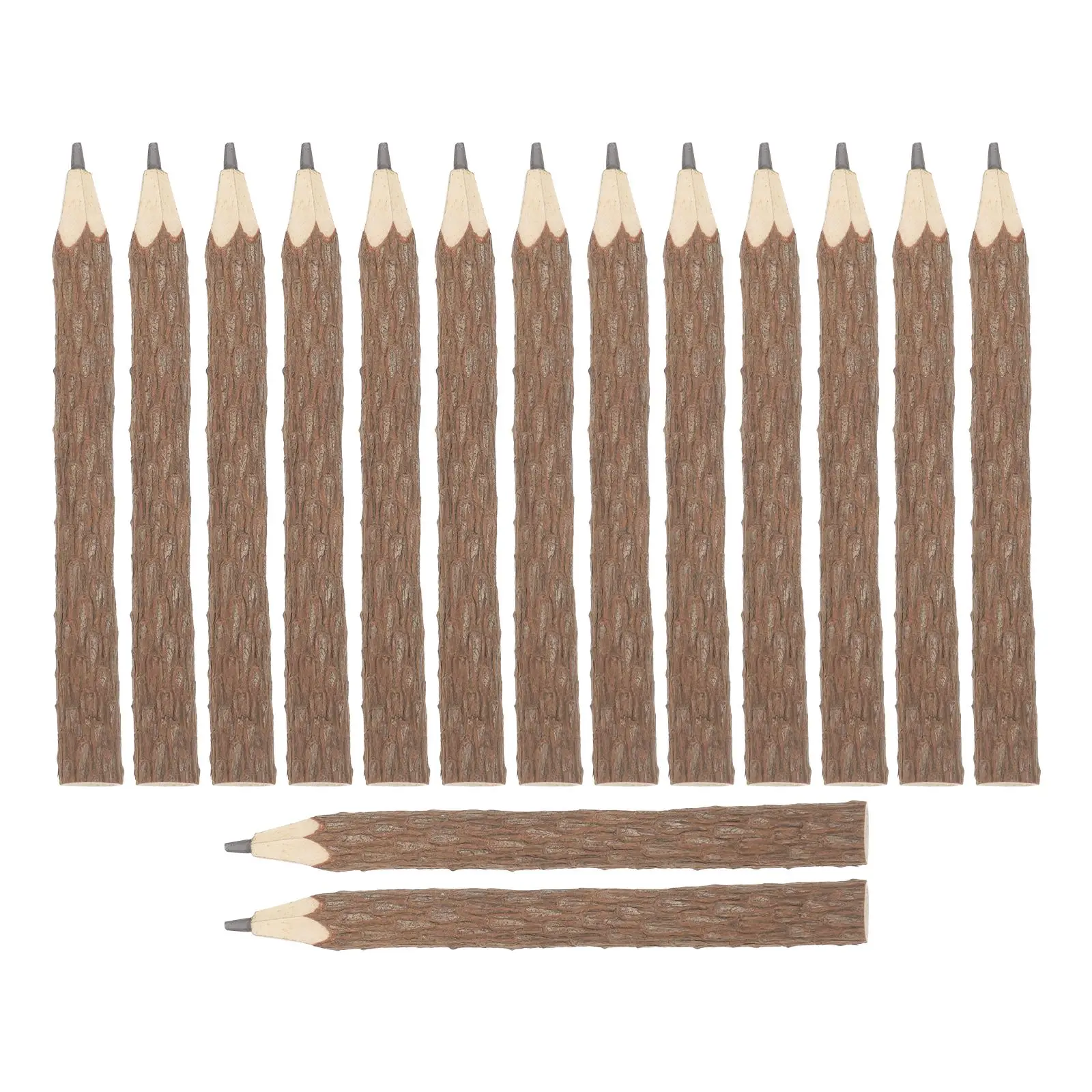 15pcs Crafts Art Pencils Bark Degradable Overvalue Branch And Twig Graphite Wood Pencils Work Stationery School Supply Sketching