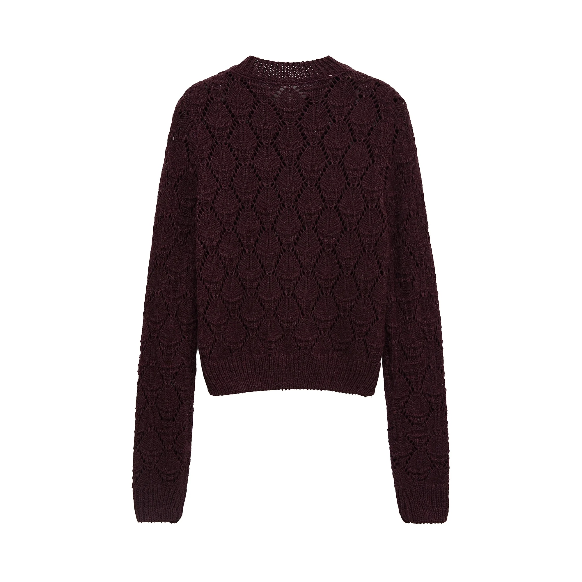 KONDALA Vintage Streetwear Brown Casual Button Woman Long Sleeve Knitwear Chic Fashion 2025 Autumn O-Neck Casual Knit Outwears