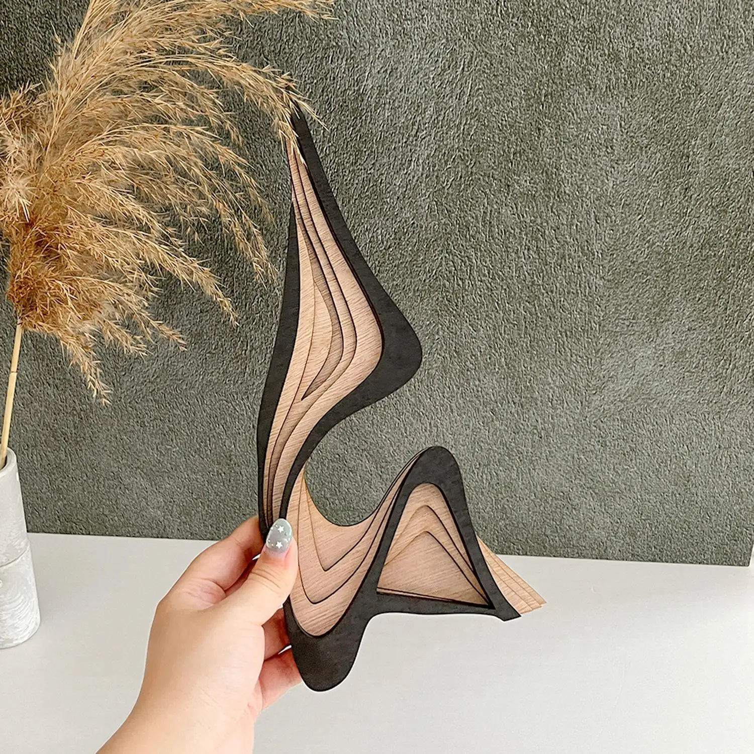Abstract Wooden Sculpture Decor 3