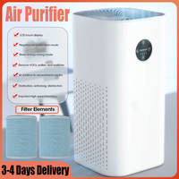 New Smart Air Purifier 180㎡ Silent Negative-Ion Generator Remove Smoke Formaldehyde Replaceable HEPA Filter Pet Odor Air Cleaner