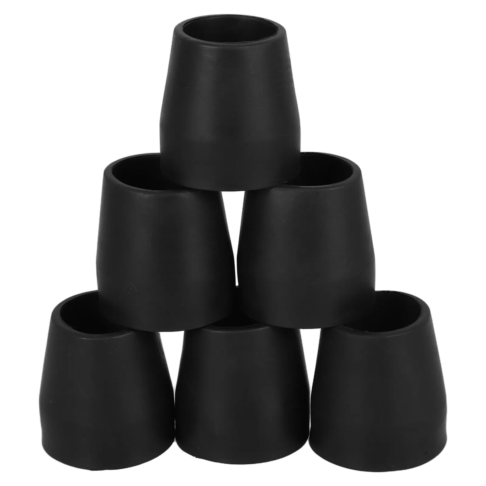 6Pcs Wear-Resistant Stainless Steel Reinforced Rubber Tips for Canes Trekking Poles Crutches Walkers Chairs Non-Slip End