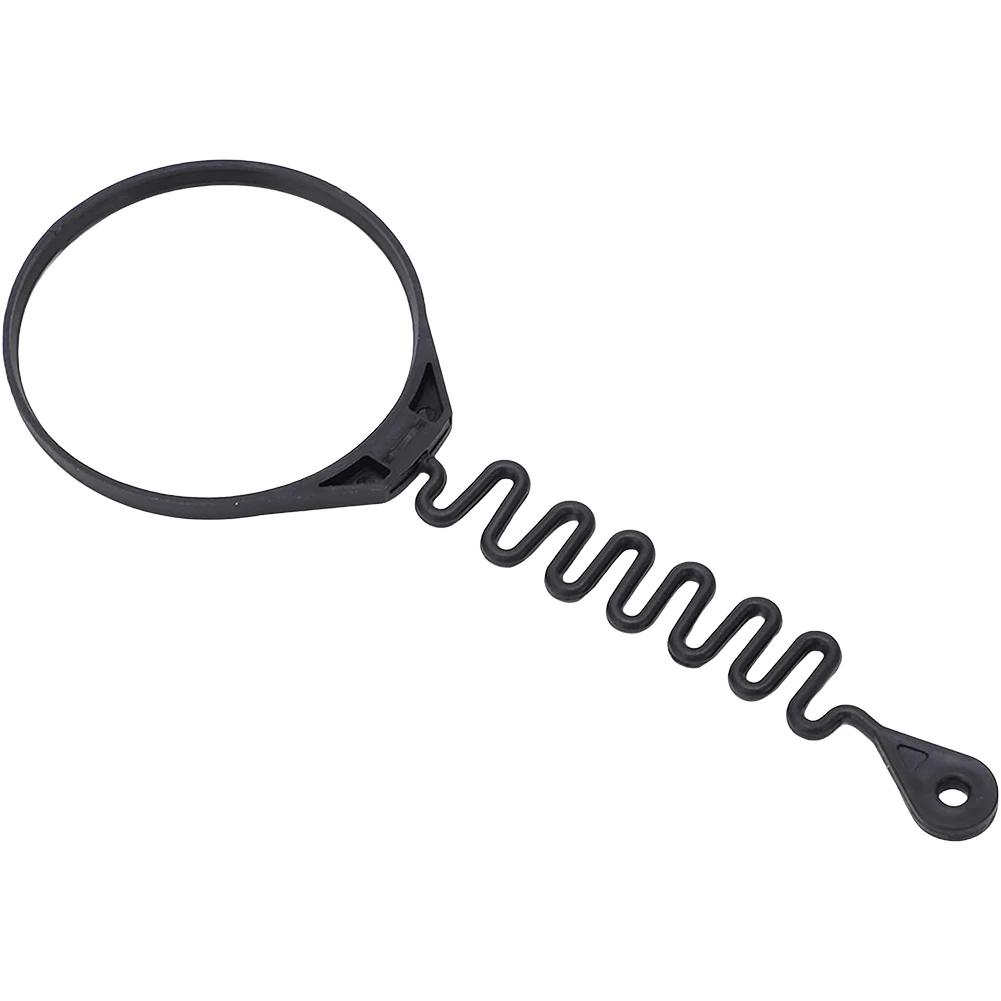Car Fuel Tank Cap Cover Line Cable with Ring Car Oil Fuel Cap Tank Cover Line 31336424 Black for Volvo 850 S70 V70 C70 XC70 view 2