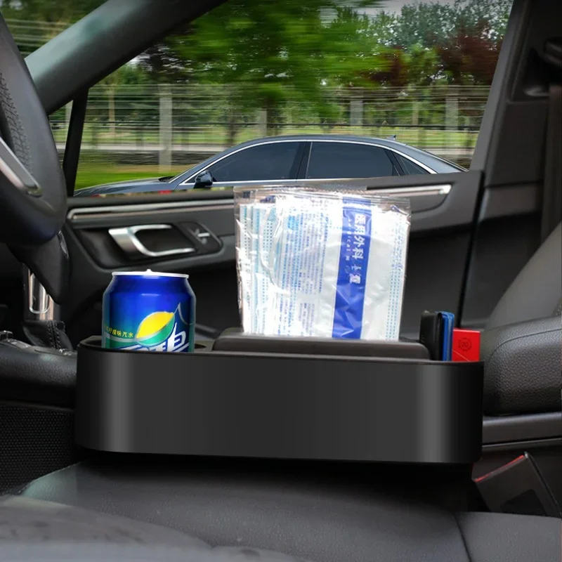 자동차 슬릿 박스 보관 PU 가죽 자동차 좌석 슬릿 보관 가방 StoragePocket GrooveStorage 컵 홀더자동차 액세서리 EasyInstallation