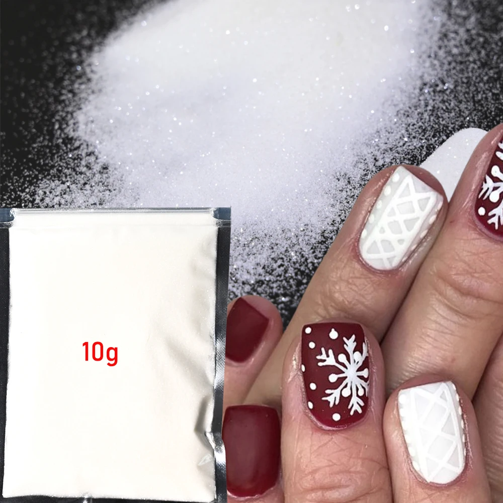 6 farben Winter Candy Mantel Effekt Pulver Nagel Glitter Grün/Lila/Rot licht Weiß Holographische Zucker Nagel pigment Nagel Dekoration