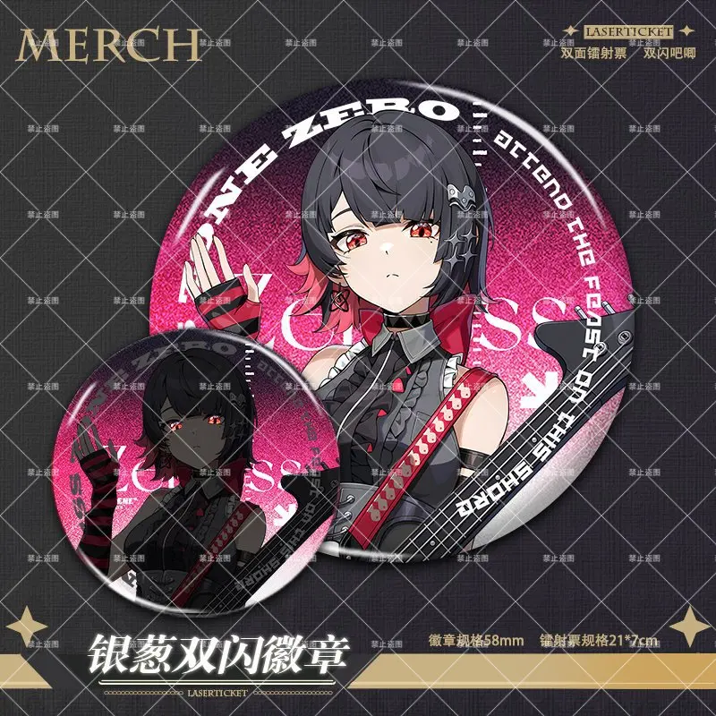 Game Anime Zenless Zone Zero Characters ‌Miyabi Hoshimi‌ Astra Yao Concert Badge Round Brooch Pins Backpack Cosplay Accessories