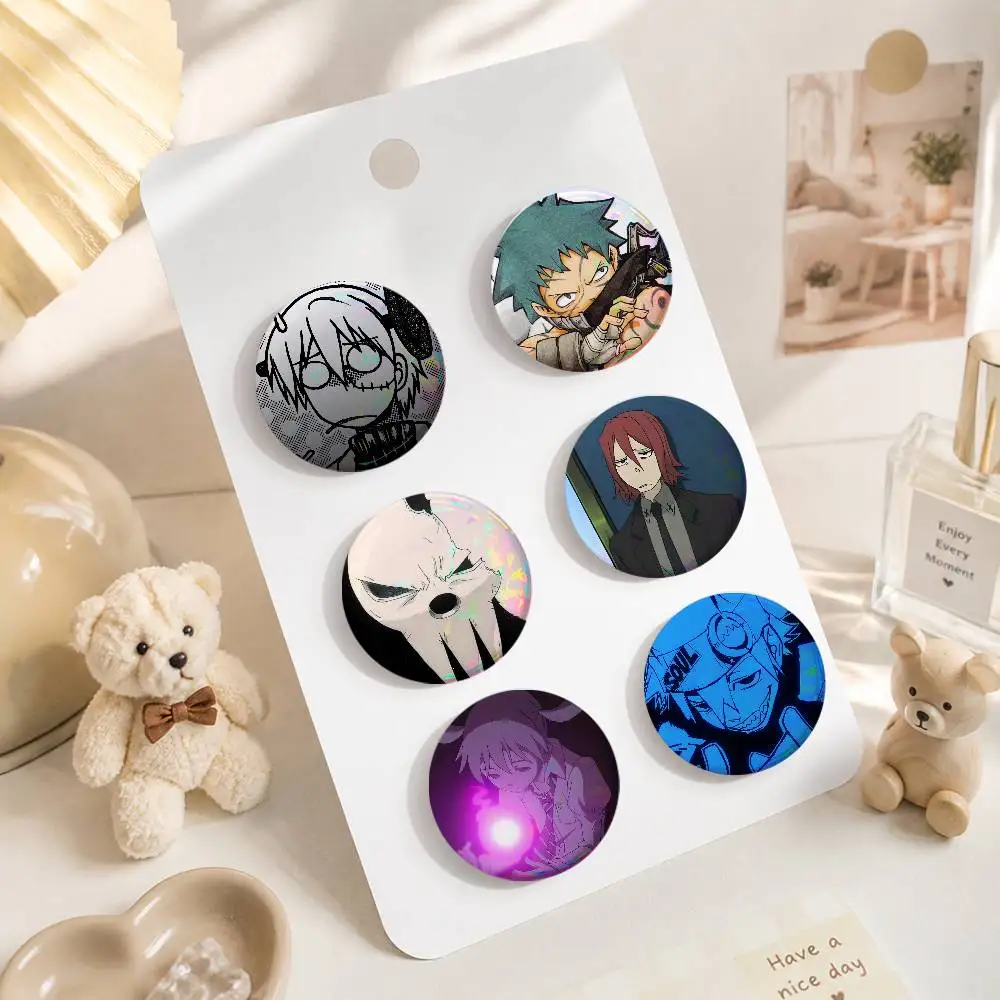 Anime S-Soul E-Eater-R Badges 25 32 44 58 75 Mm Round Cosplay Pin Bag Decor Fans Collect Friends Gifts Brooch Souvenir