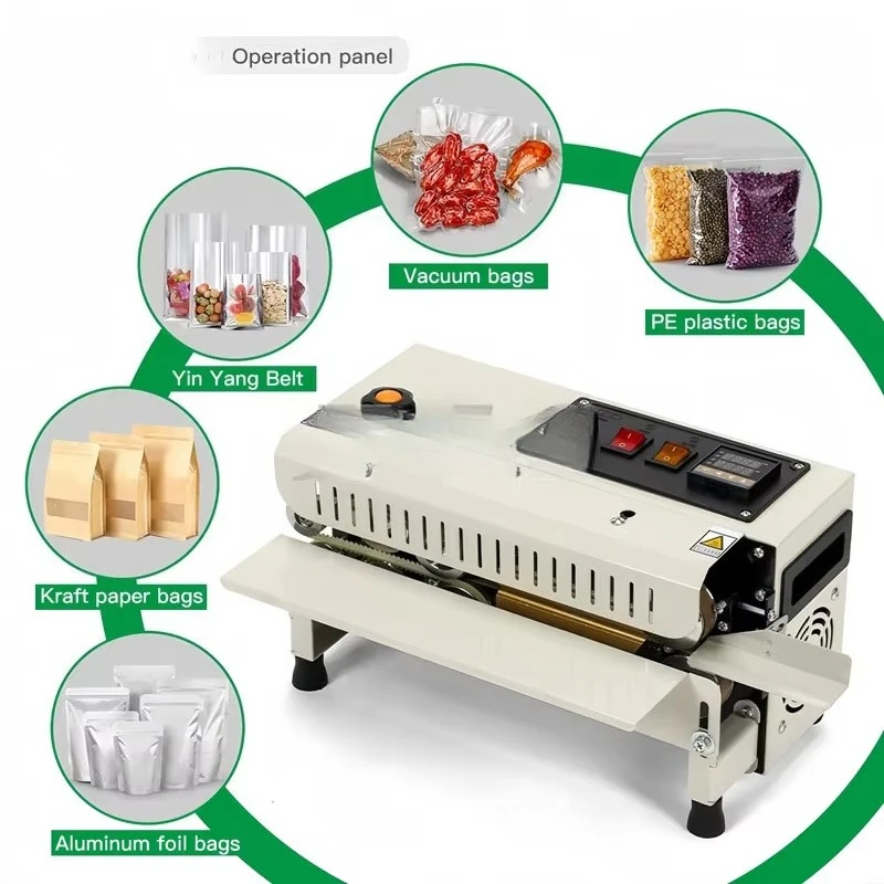 سدادة أكياس الفيلم البلاستيكي الأفقي عالي الجودة، سدادة مستمرة لتغليف المواد الغذائية