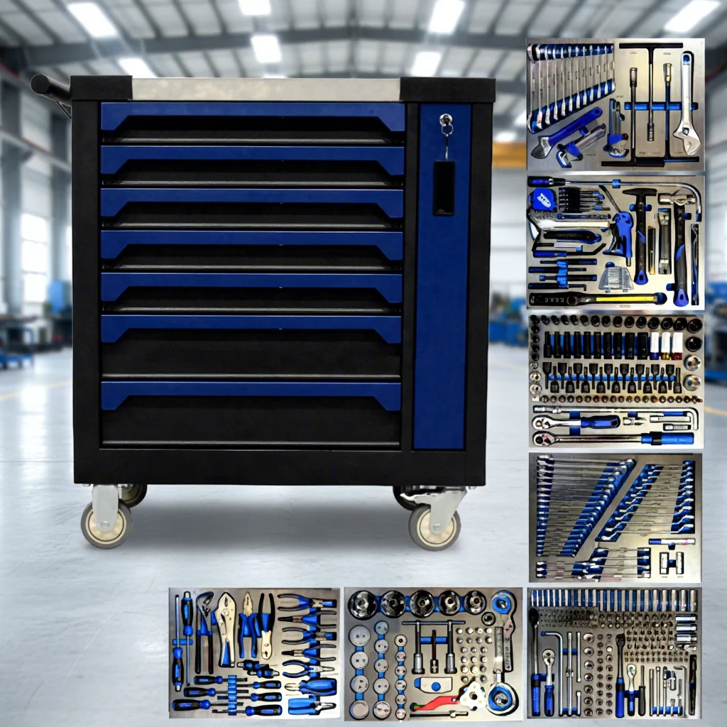 

Hot Sales Tool Multi-Drawer With Tools Factory OEM Large Capacity Tool Storage Cabinet Combination Tool Cabinet Trolley