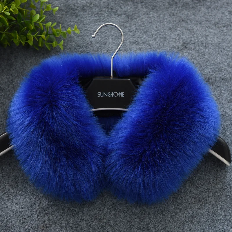 Winter Faux Fur Collar Shawl Women Furry Fur Collar For Winter Coat Hood Thick Warm Neck Warmer Fur Scarf Luxury Female Collars