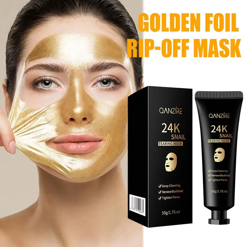 

24K Gold Peel-Off Masks Blackhead Removal Deep Cleansing Pores Hydrating Care Moisturizing Facial Skin Oil Control Shrink G0H0