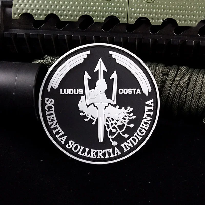 Night Light 3D Ludus Costa Game Hook PVC Patches Military Loop Back Solf Silicone Luminous Glow In Dark Patch Tactical Badges