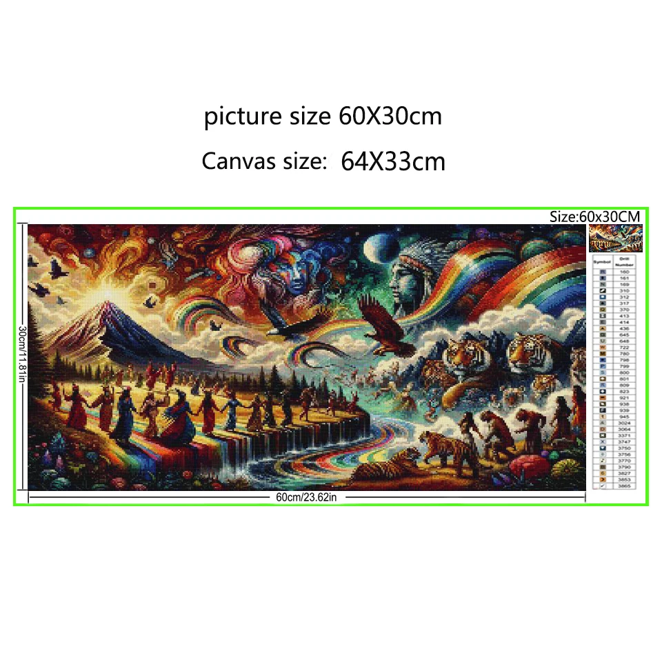 Van Gogh's Floating Mountain Landscape,Woman With Snake and Hippies Girls,Wildlife,DIY Diamond Painting Mosaic Embroidery Kits