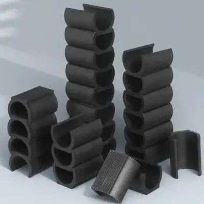 

25 Pcs Trampoline Leg Covers U Shaped Chair Foot Protectors Metal Clips Plastic Sleeve Covers Non Mat Desk Legs