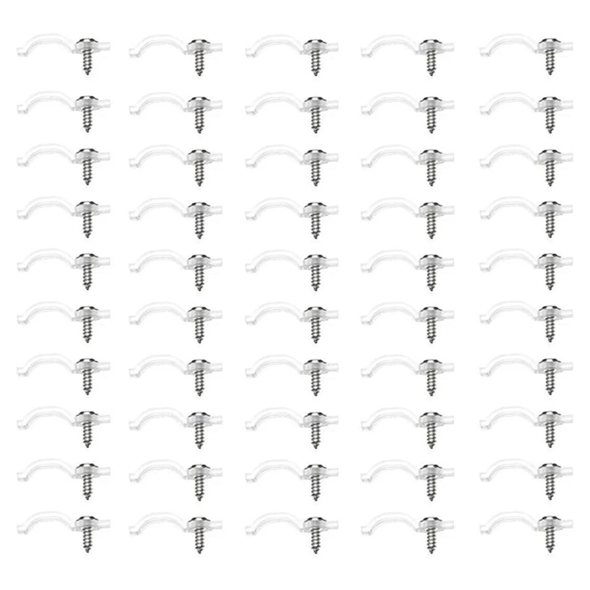 A83Z 100pcs LED Strip Mounting Clips for LED Light Strips for 10mm Wide Waterproof Strip Lights