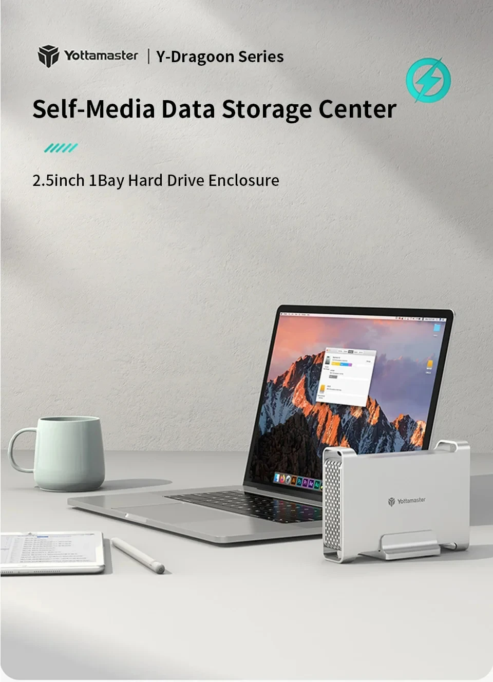 Yottamaster HOT 2,5 Zoll Festplattengehäuse HDD SSD SATA3.0 5 Gbit/s 10 Gbit/s Festplattengehäuse USB3.1 Gen2 10 Gbit/s 7–9,5 mm 7–15 mm Gehäuse – Detail 1