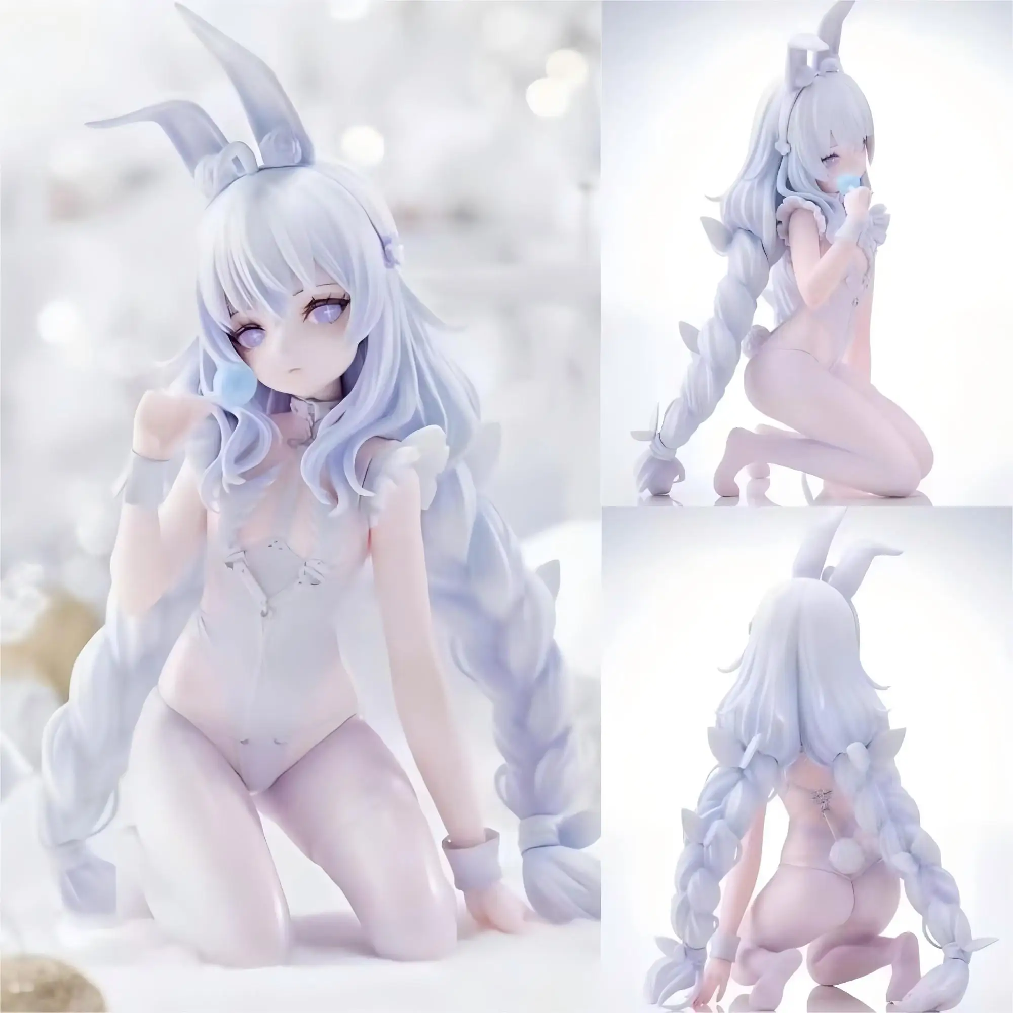 

Фигурка девушки-кролика Blue Route, ленивый белый кролик, аниме Beau Girl, второй чехол, орнамент, статическая серия из ПВХ из Японии