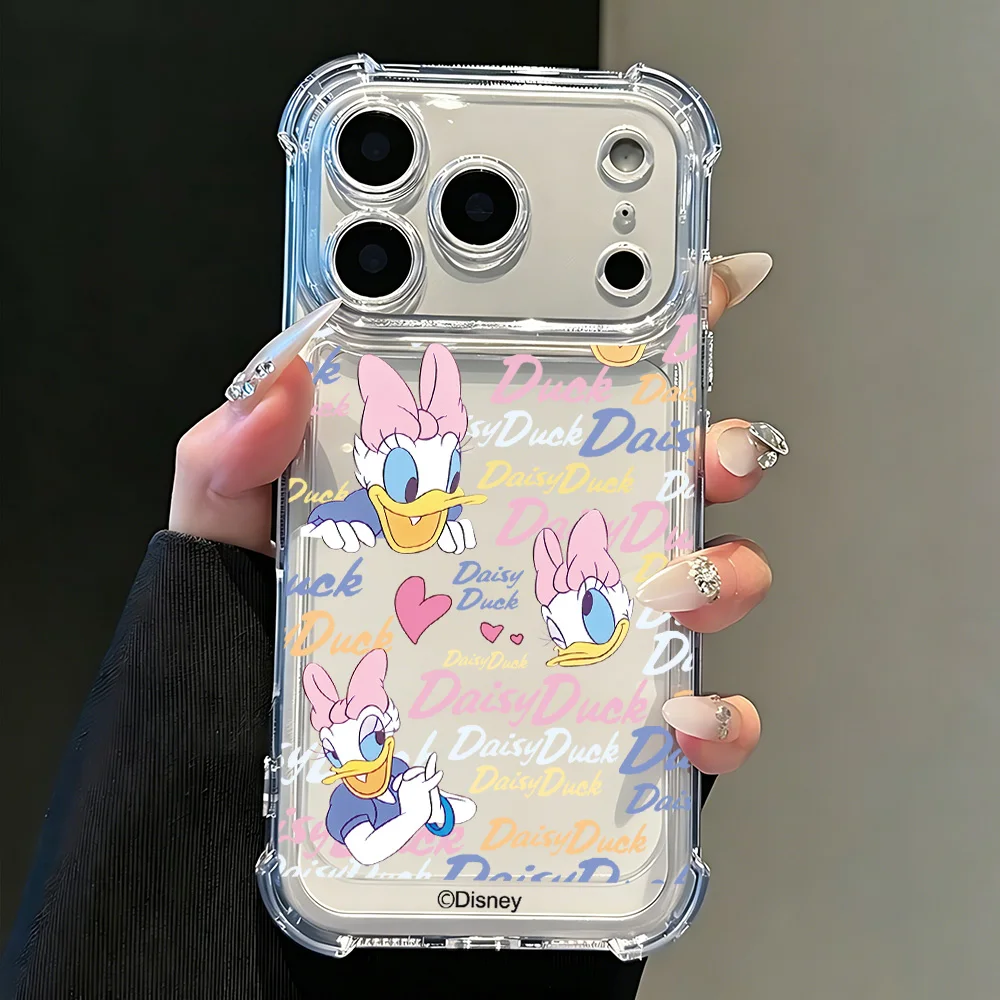 Donalds Daisys Duck Phone Case For iPhone 17 16e 16 15 14 13 12 11 Mini Air Pro Max X XR XSMax 7 8 Plus Anti Fall Transparent view 4