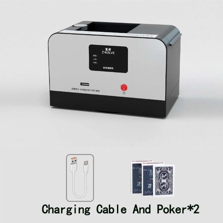 Distributeur de cartes à jouer intelligent, rotatif à 360 °, universel, automatique, outil de distribution de cartes pour fête, machine de licence de poker, batterie intégrée