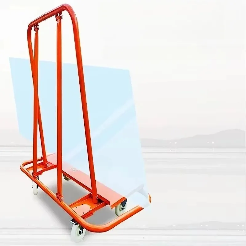 Warehouse Industrial Four Wheel Transport Flatbed Trolley For Sheet Glass Moving Factory Bulk Cargo Conveyance Processing Tasks
