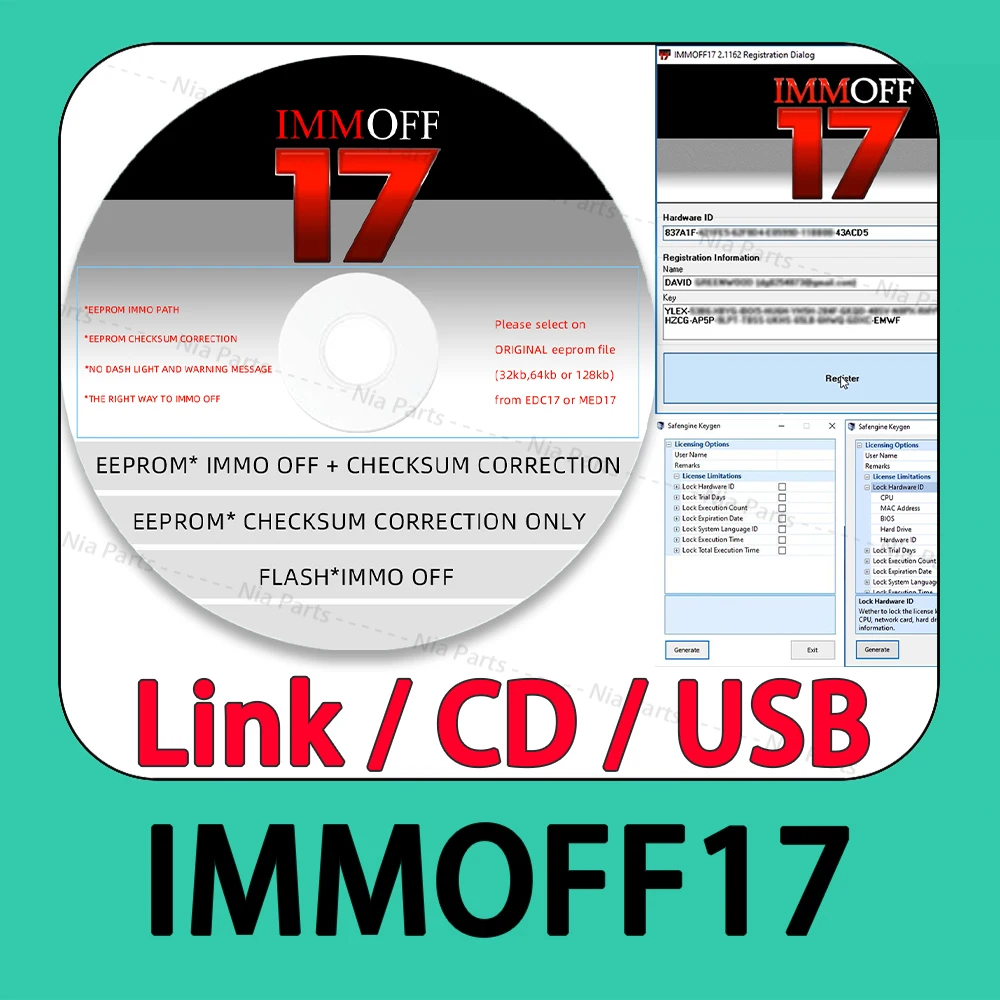 Диагностический интерфейс для ремонта программного обеспечения IMMOFF17 для автомобилей immoff 17 инструменты для обслуживания считыватель кодов сканирующий инструмент immo новый VCI