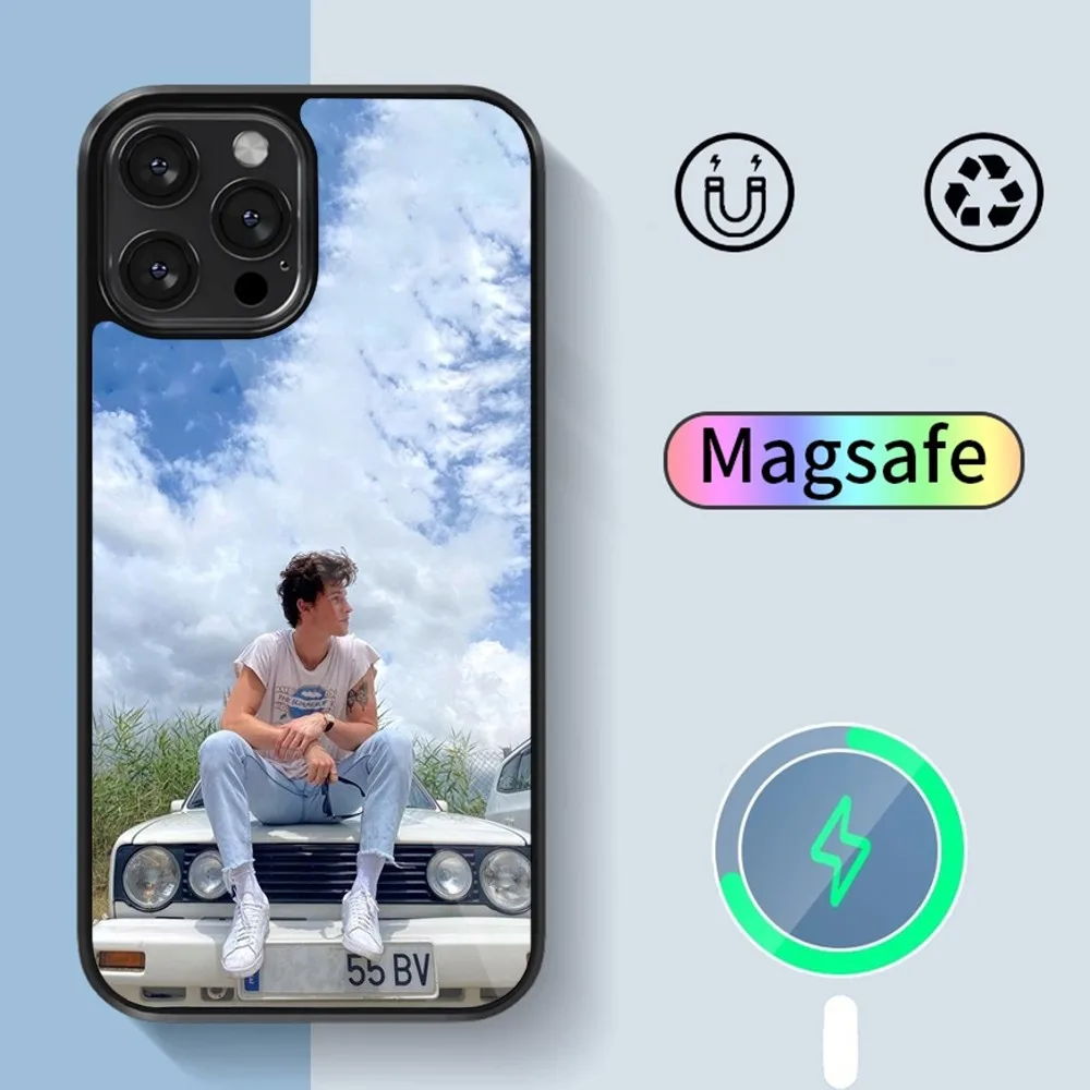 Singer S-Shawn M-Mendes Phone Case For iPhone 14 13 12 11 15 Pro Max Plus Magsafe Magnetic Cover