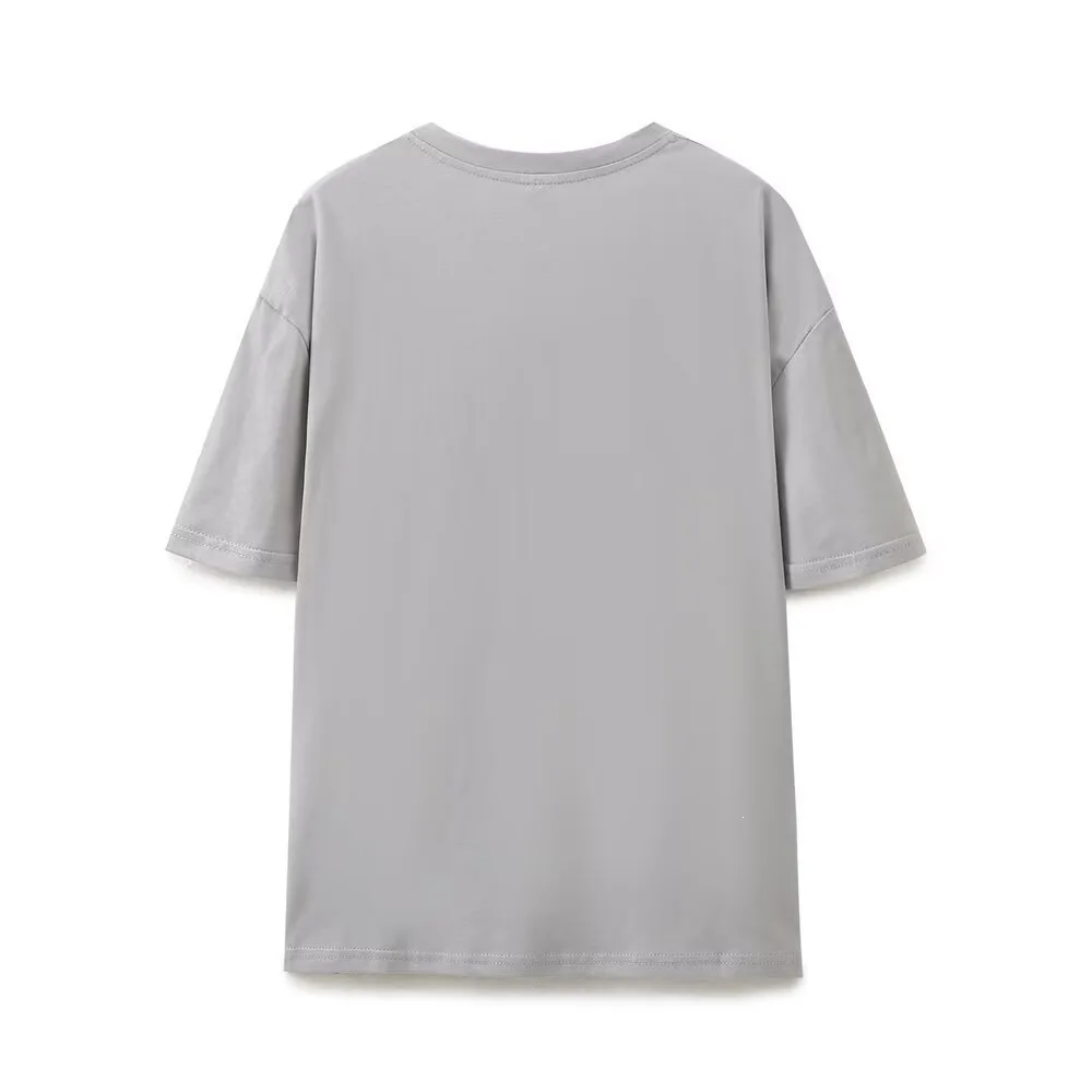 Withered T-shirt Woman Clothes Female Clothing 2026 New Fashion Style Women's Short Sleeved Portrait Graffiti Printed T-shirt