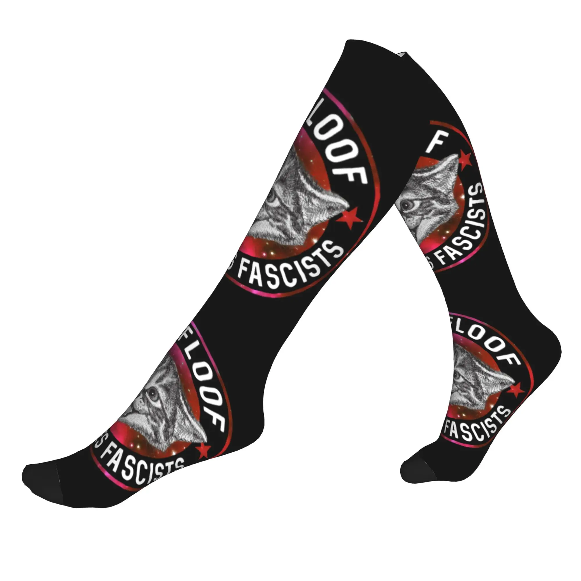 

Space Antifa Kitten Men's Sports Compression Socks Unisex Fashion Spring Summer Autumn Winter Dress Socks