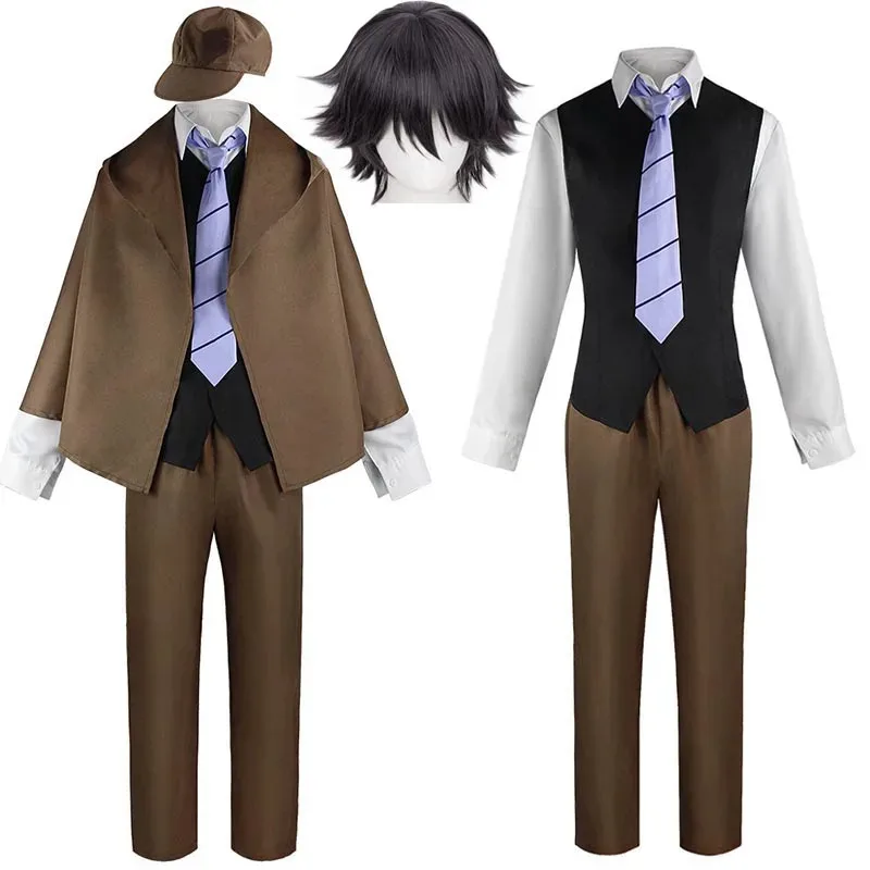 

Edogawa Ranpo cosplay Costume Detective Uniform Suit Edogawa Rampo Outfits with Hat for Halloween Comic Con