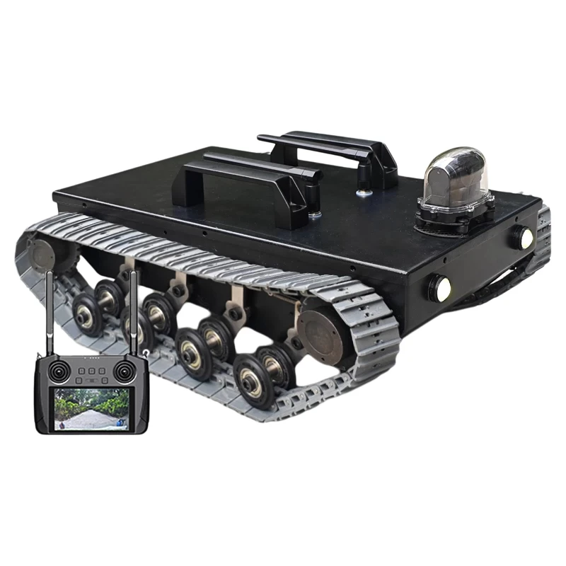 Chassis trolley off-road robot ROS development Pipeline patrol reconnaissance PTZ camera image transmission remote control
