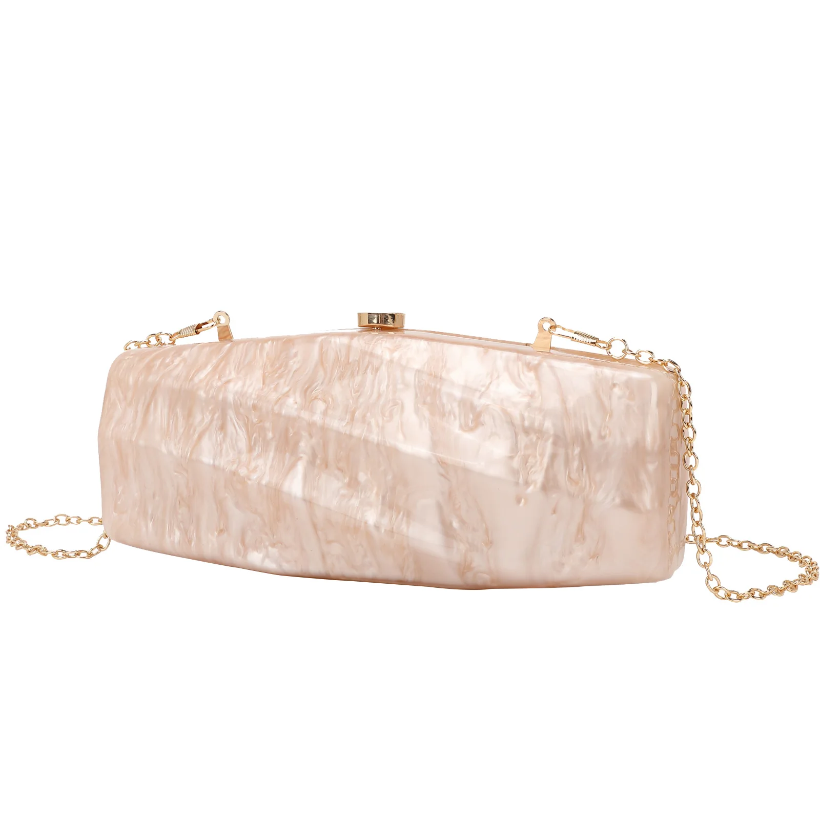 Wave-like Shaped Shell Clutch Purses And Handbags Wedding Party Acrylic Box Evening Bags Women Luxury