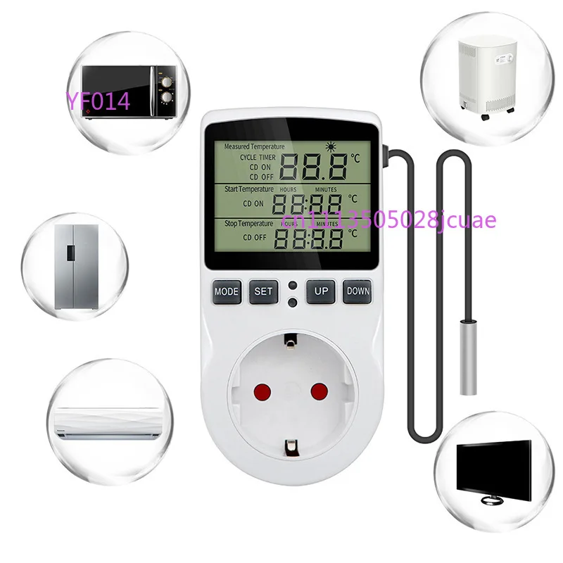 EU Plug Smart Digital Thermostat Socket Constant Temperature Timing Power Detector