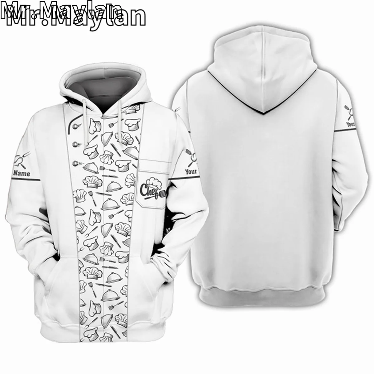 

CUSTOM NAME CHEF UNIFORM CHEF KNIVES 3D Unisex Hoodie Men/Women Sweatshirt Streetwear Zip Pullover Casual Jacket Tracksuits R887