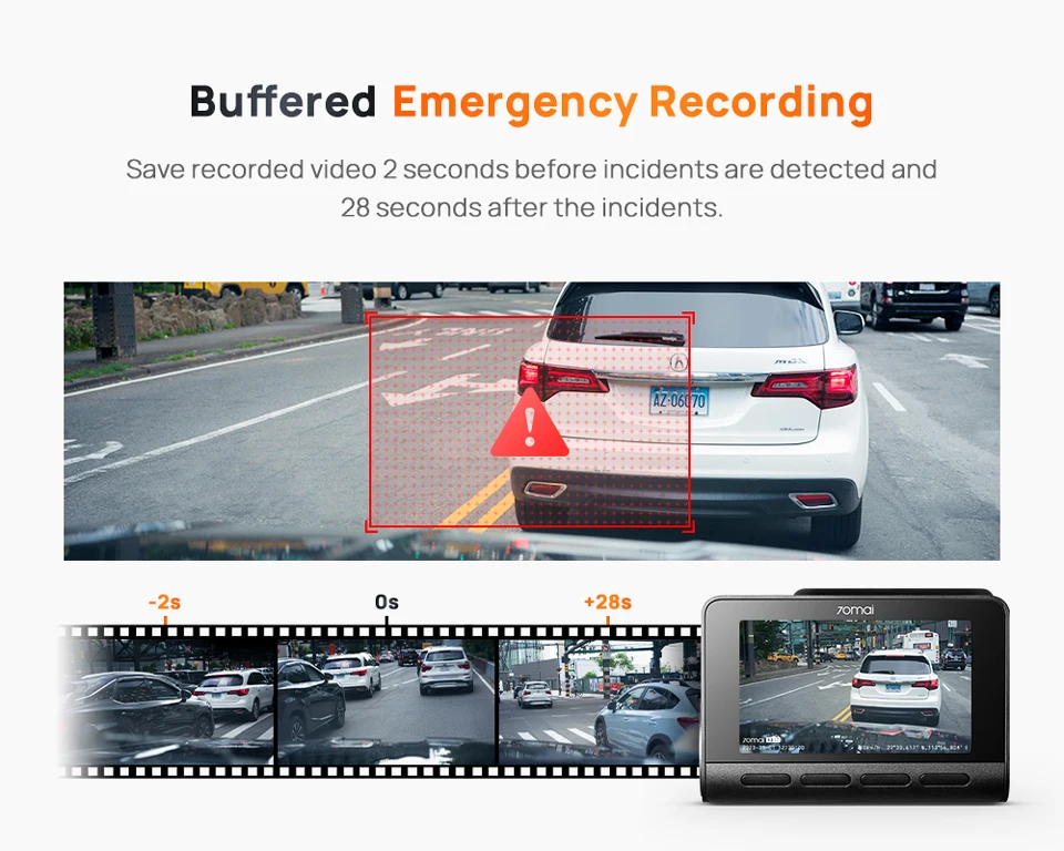 70mai Dashcam 4K A810 Ultra HD 150 ° FOV 24-Stunden-Parküberwachung ADAS, Koordiniert über integriertes GPS, WLAN und 4G für extreme Wetterbedingungen – Detail 8