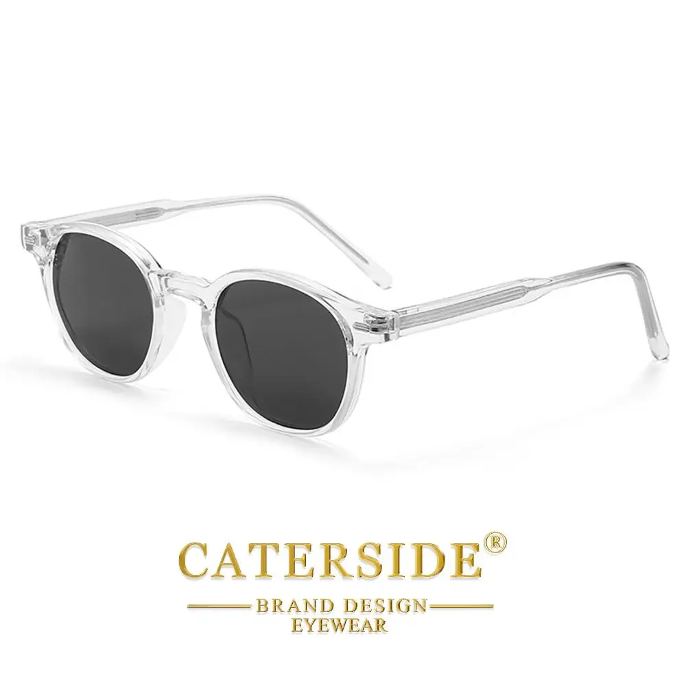 CATERSIDE Vintage Herren-Sonnenbrille mit polarisierten Gläsern, hochwertiger Tr-90-Rundrahmen, dekorative Damenbrille für Outdoor-Fahrten und Reisen – Detail 8