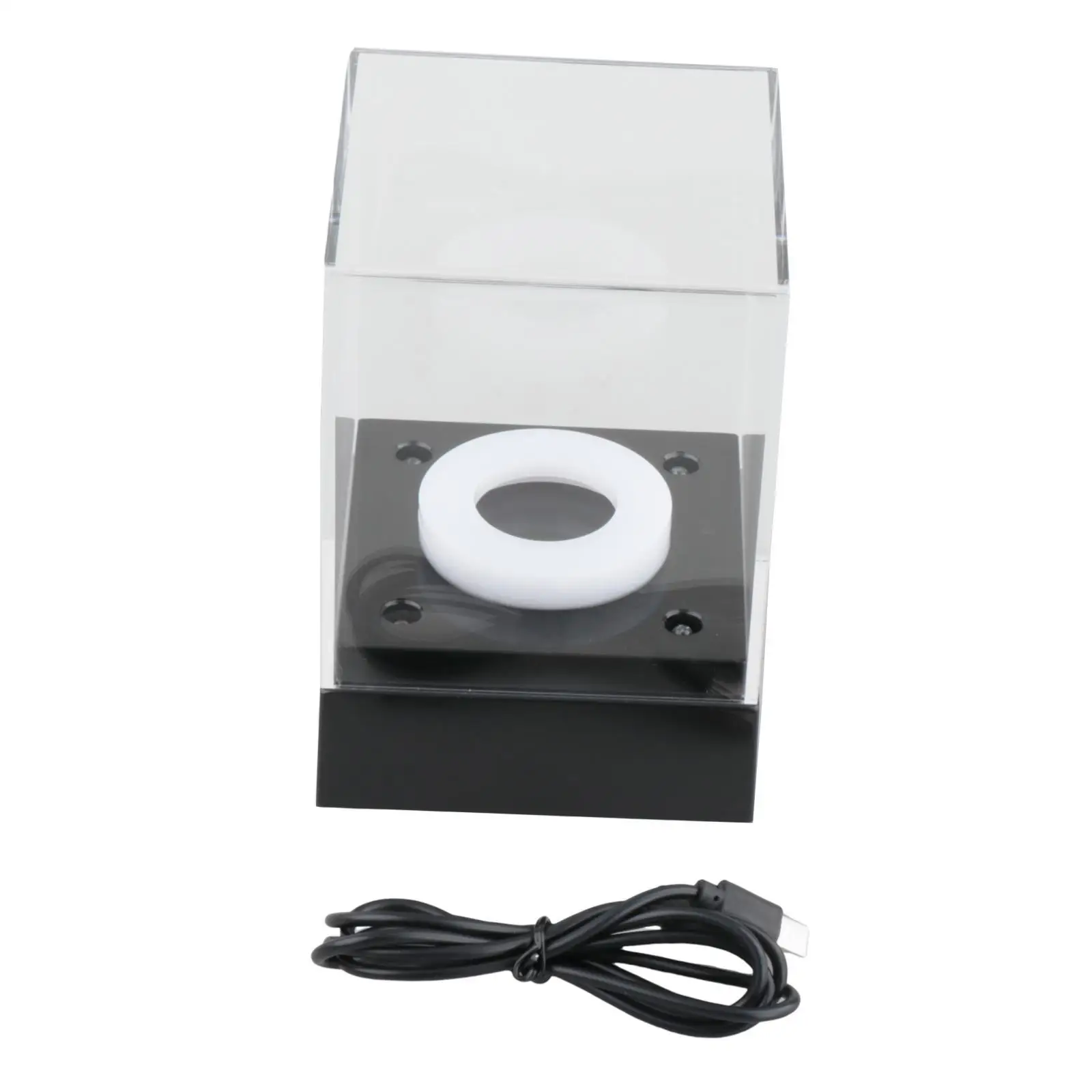 Acrylic Baseball Holder with LED Lighting Cube Protective Display Case Clear Stand for Tournament Autographs and Gifts