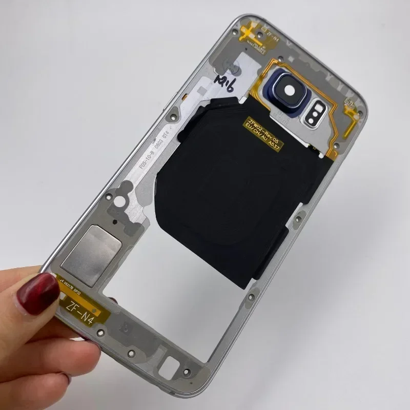 Middle Frame Bezel Housing Chassis for Samsung Galaxy S6 S6 Edge S6 Edge Plus G920F G925F G928F Single Dual SIM with Camera Lens