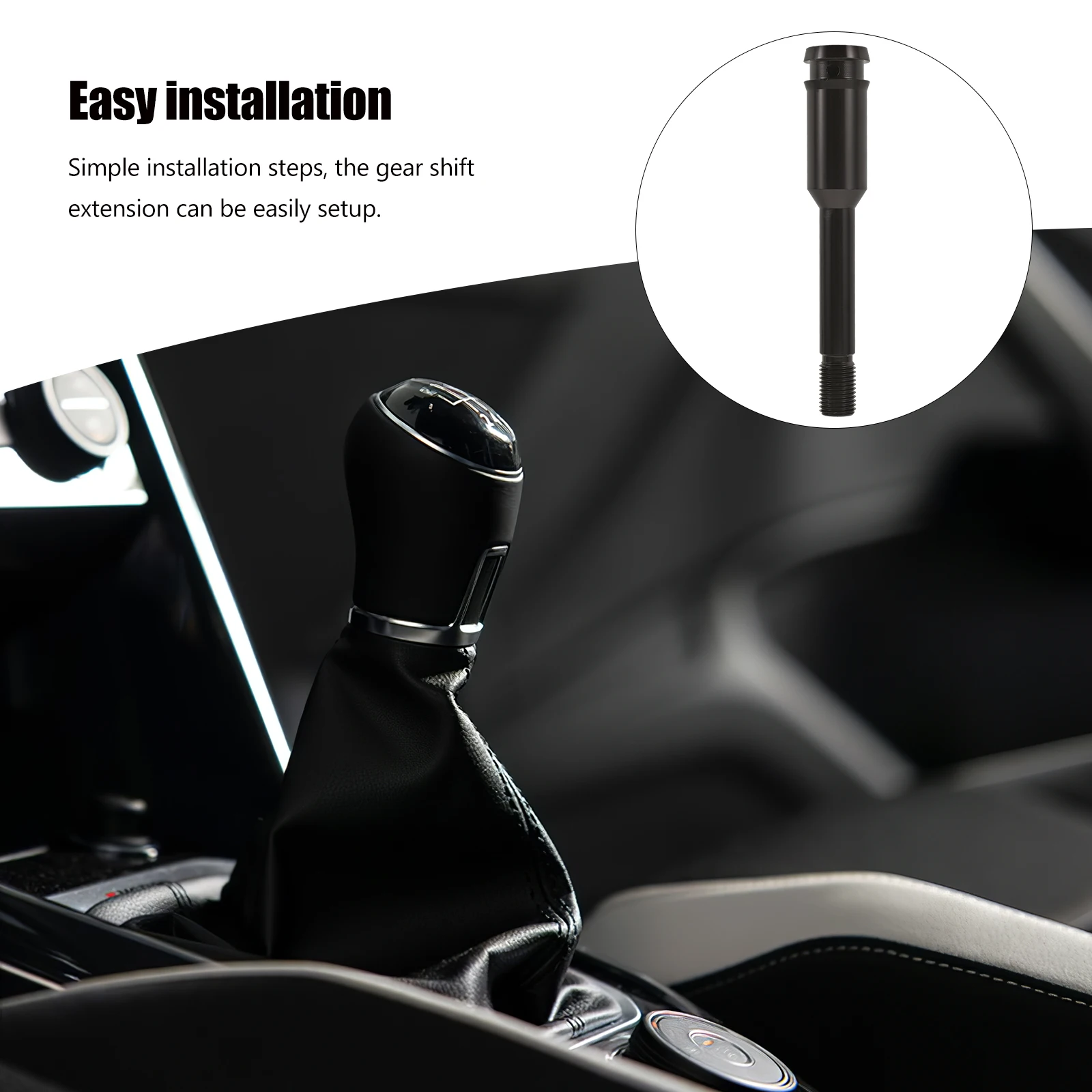 

Extended Gear Lever Shift Knob Adapter for Car Racing Aluminum Alloy Extension Long Manual Transmission Vehicle